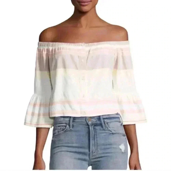 MOTHER Tops - MOTHER Cold Shoulder Belle Top Size Small